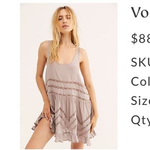 Intimately Free People Voile + Lace Trapeze Slip